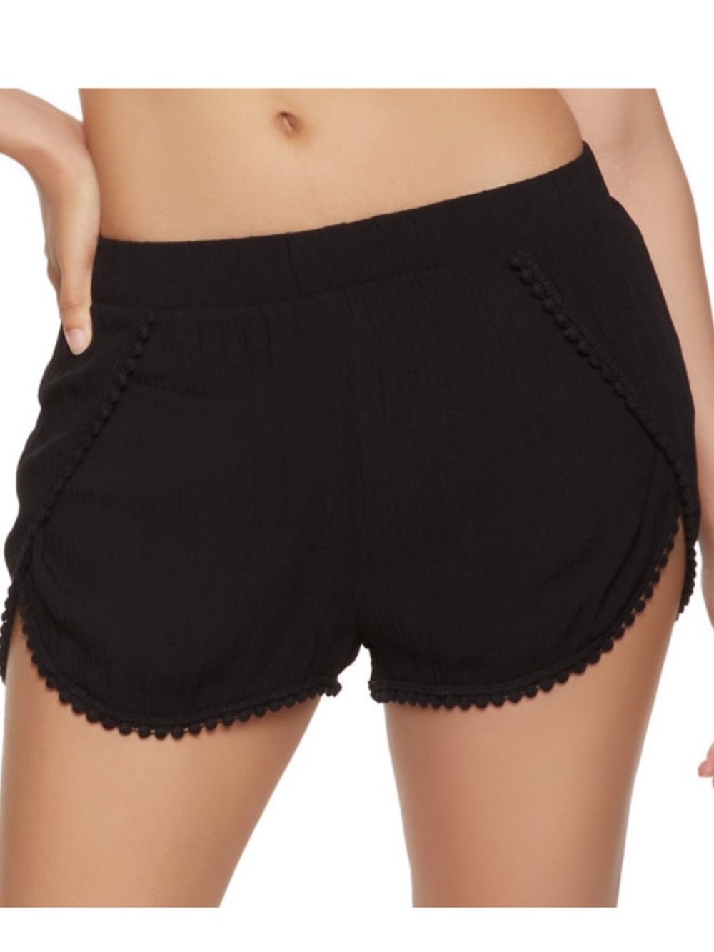 Lovers and Friends Black Pom‎ Pom Shorts Size M